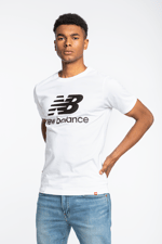 Koszulka New Balance ESSENTIALS STACKED LOGO T WT NBMT01575WT BLACK/WHITE