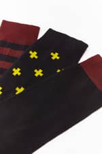 Skarpety Dr. Martens MULTIPACK SOCK MIXED CHERRY RED/PALOMA/DMS YELLOW/BLACK