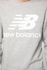 Bluza New Balance ESSENTIALS STACKED LOGO CREW NBMT03577AG GREY
