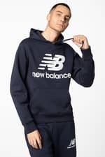 Bluza New Balance ESSENTIALS STACKED LOGO PO HOODIE NBMT03578ECL NAVY