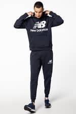 Bluza New Balance ESSENTIALS STACKED LOGO PO HOODIE NBMT03578ECL NAVY