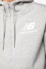 Bluza New Balance ESSENTIALS STACKED FULL ZIP HOODIE NBMJ03580AG GREY