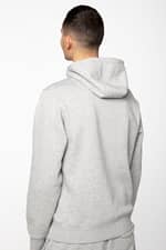 Bluza New Balance ESSENTIALS STACKED FULL ZIP HOODIE NBMJ03580AG GREY