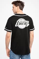 Koszulka New Era T-SHIRT DISTRESSED LOGO BUTTON UP LAKERS 12893168