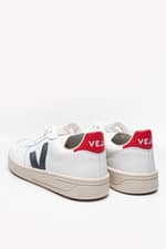 Sneakers Veja SNEAKERY V-10 LEATHER EXTRA-WHITE_NAUTICO_PEKIN VX021267B
