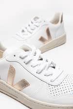 Sneakers Veja SNEAKERY V-10 LEATHER EXTRA-WHITE_PLATINE VX022490A