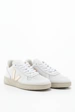 Sneakers Veja V-10 LEATHER EXTRA-WHITE-PLATINE-SILVER VX022605A