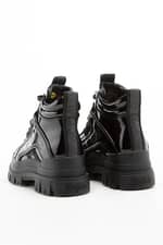 Sneakers Buffalo ASPHA NC MID LACEUP - VEGAN PATENT - BLACK 1622137-BLK