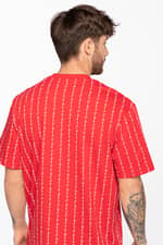 Koszulka Karl Kani Z KRÓTKIM RĘKAWEM KK Signature Logo Pinstripe Tee red/white 6030272