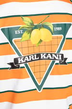 Koszulka Karl Kani Z KRÓTKIM RĘKAWEM KK Small Signature Stripe Tee orange/white 6030754