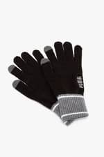 Rękawiczki Puma RĘKAWICZKI Knit Gloves Black-Dark Gray He 04177201