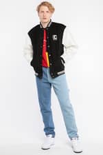 Kurtka Karl Kani OG Fake Leather Block College Jacket black/white 6