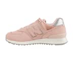 Sneakers New Balance WL574OPS SATEEN TAB OYSTER PINK WITH METALLIC SILVER