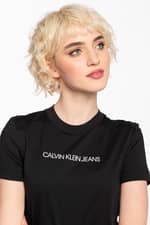 Koszulka Calvin Klein Jeans Z KRÓTKIM RĘKAWEM SHRUNKEN INSTITUTIONAL TEE J20J215322BEH