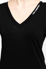 Koszulka Karl Lagerfeld Double V Neck T-Shirt 211W1701999-999