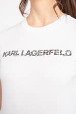 Koszulka Karl Lagerfeld ELONGATED ZEBRA LOGO T-SHIRT 221W1725-100
