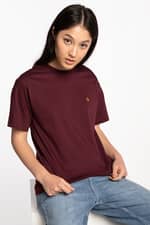 Koszulka Carhartt WIP W' S/S Chase T-Shirt I028900-JD90 BURGUNDY