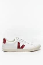 Sneakers Veja SNEAKERSY ESPLAR LOGO LEATHER EXTRA-WHITE_MARSALA EO022110B