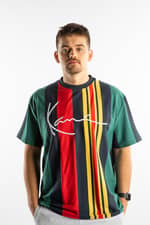 Koszulka Karl Kani SIGNATURE STRIPE TEE 144 GREEN/NAVY/RED/YELLOW