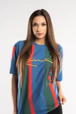 Koszulka Karl Kani COLLEGE STRIPES TEE BLUE/GREEN/RED