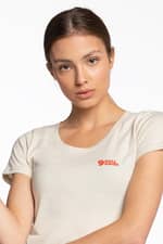 Koszulka Fjallraven FjĂ¤llrĂ¤ven Logo T-shirt W 509 CHALK WHITE