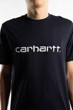 Koszulka Carhartt WIP S/S SCRIPT T-SHIRT 1C90 DARK NAVY/WHITE