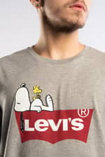 Koszulka Levi's PEANUTS GRAPHIC TEE 0525 PEANUTS HEATHER GREY