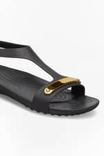 Sandały Crocs SERENA METALLIC BAR SANDAL 421 GOLD/BLACK