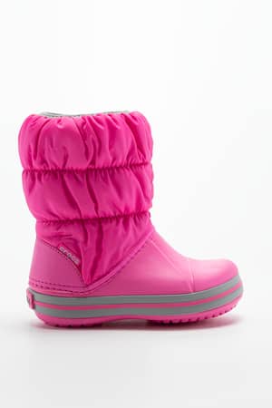 Winterschuhe Crocs Winter Puff Boot Kids Electric Pink/Light Grey 146