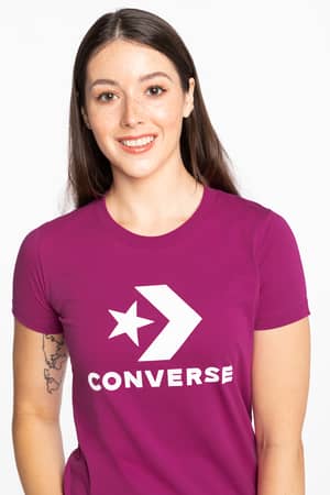 Koszulka Converse T-SHIRT 569 W STAR CHEVRON TEE PINK