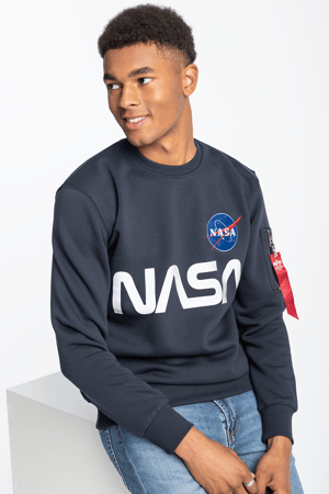 Bluse Alpha Industries NASA REFLECTIVE SWEATER 07 REP. BLUE