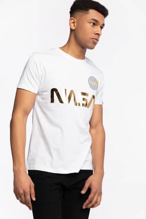 T-Shirt Alpha Industries Z KRÓTKIM RĘKAWEM NASA Reflective T 178501-438