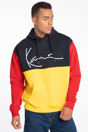 Bluza Karl Kani Karl Kani Small Signature Block Teddy Hoodie yellow/navy/red