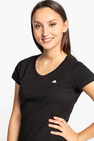Koszulka Kappa HALINA Women T-Shirt 308000-19-4006 BLACK