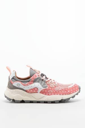 Sneakers FLOWER MOUNTAIN YAMANO 3 WOMAN PONY HAIR/SUEDE/NYLON PINK POIS-GREY 2017008-02-1M15