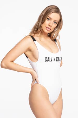 Strój kąpielowy Calvin Klein STRÓJ JEDNOCZĘŚCIOWY SCOOP BACK ONE PIECE-RP KW0KW01235YCD