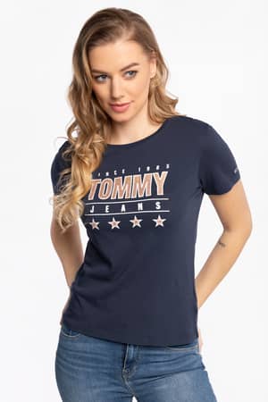 Koszulka Tommy Jeans TJW SLIM METALLIC TOMMY TEE DW0DW10197C87