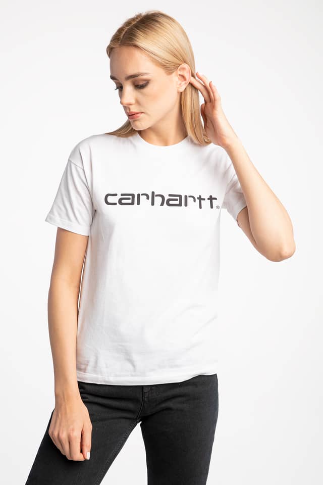 Koszulka Carhartt WIP W' S/S Script T-Shirt White / Black I029076-00AXX