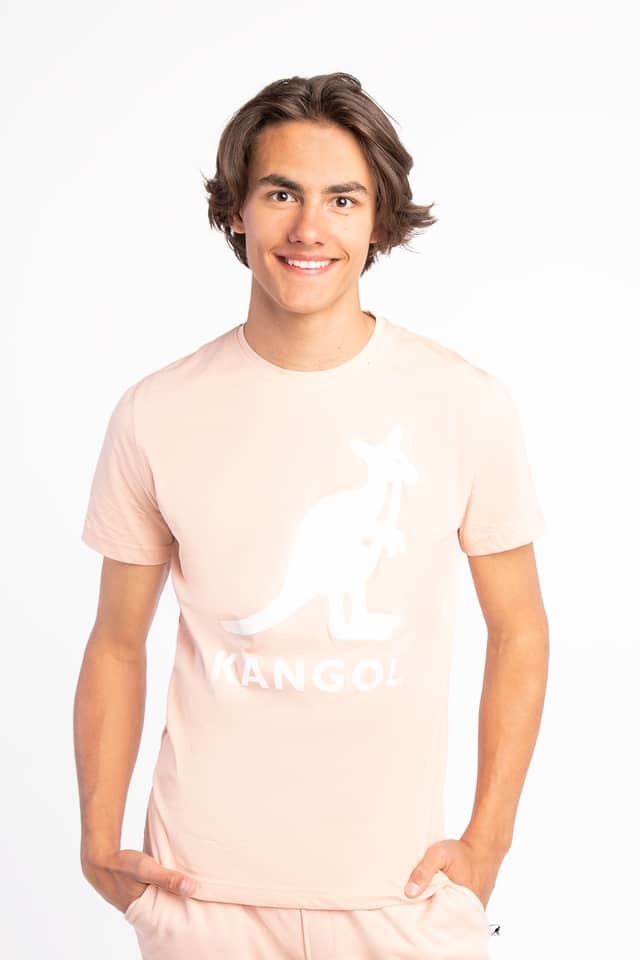 Koszulka Kangol T-SHIRT ESSENTIAL UNISEX DUSTY ROSE KLEU005-116