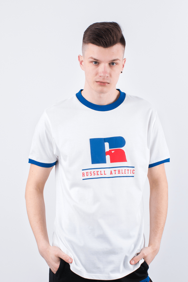 Koszulka Russell Athletic RINGER TEE 001 WHITE