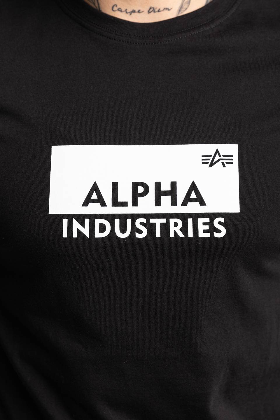 Koszulka Alpha Industries BOX LOGO T 03 BLACK