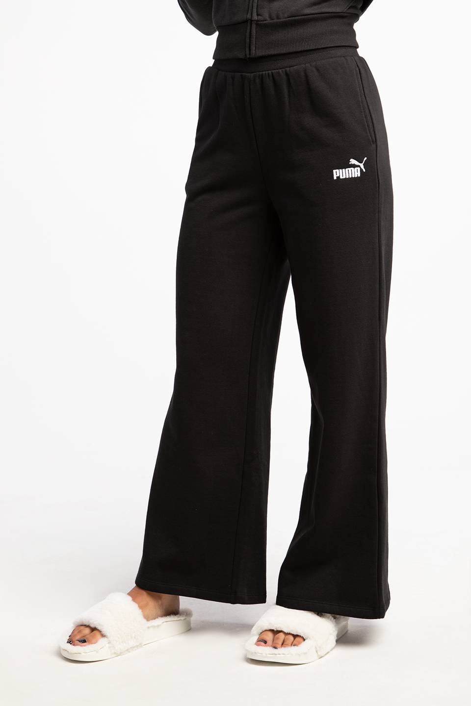Spodnie Puma ESS+ Embroidery Wide Pants FL Black 67000601