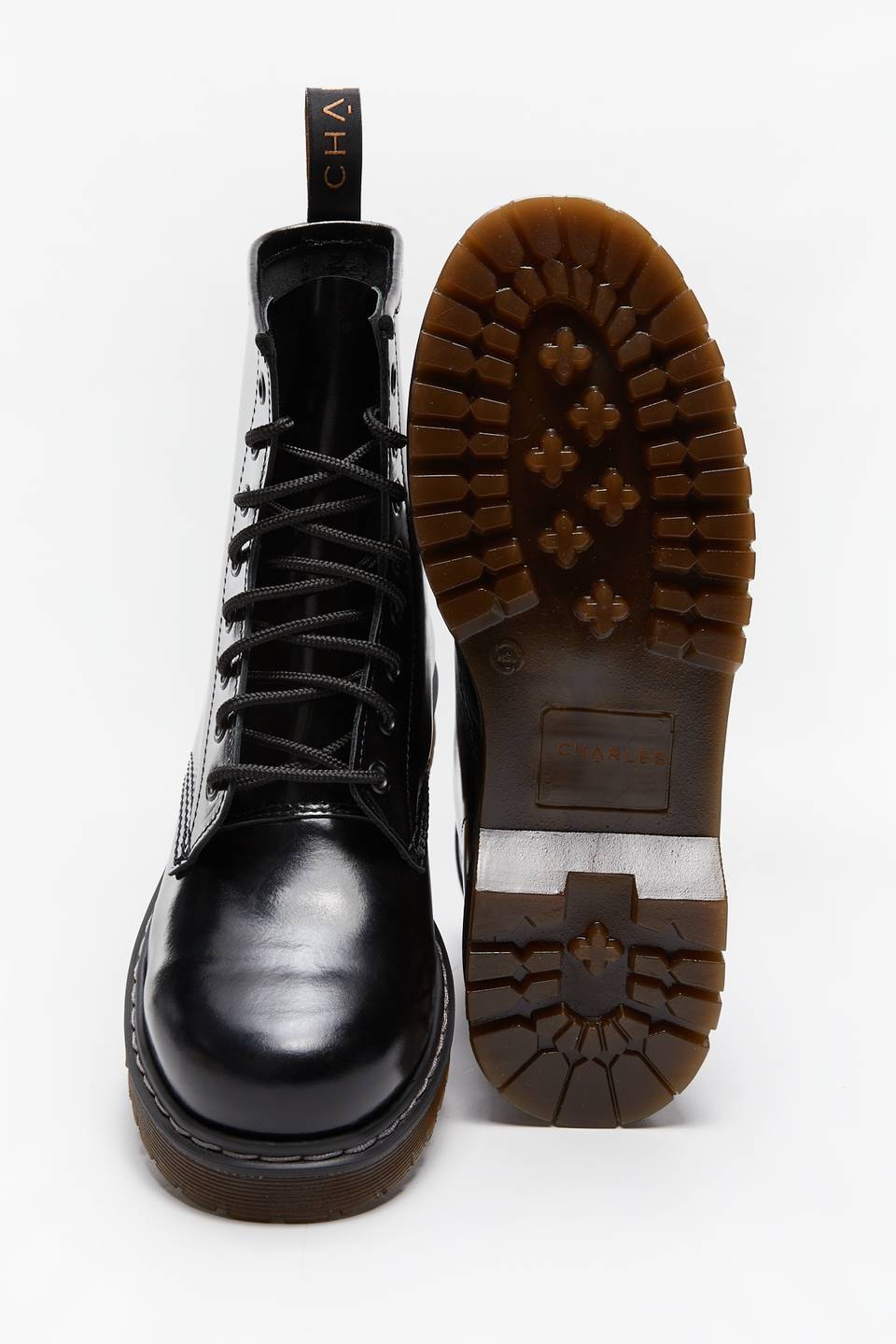 Buty za kostkę Charles Footwear ZA KOSTKĘ 1972W002 Black Polished