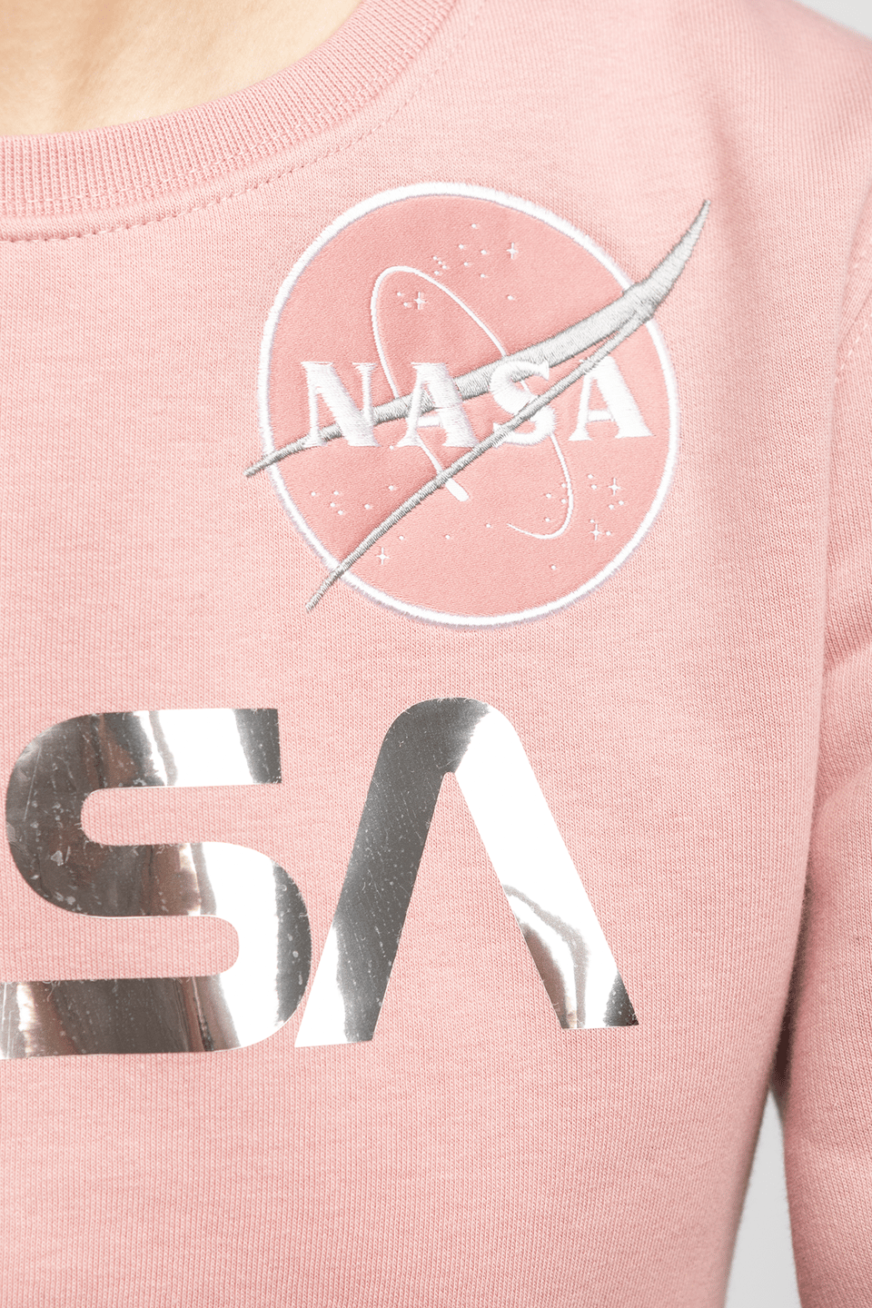 Bluza Alpha Industries NASA PM Sweater Wmn 487 PINK/SILVER