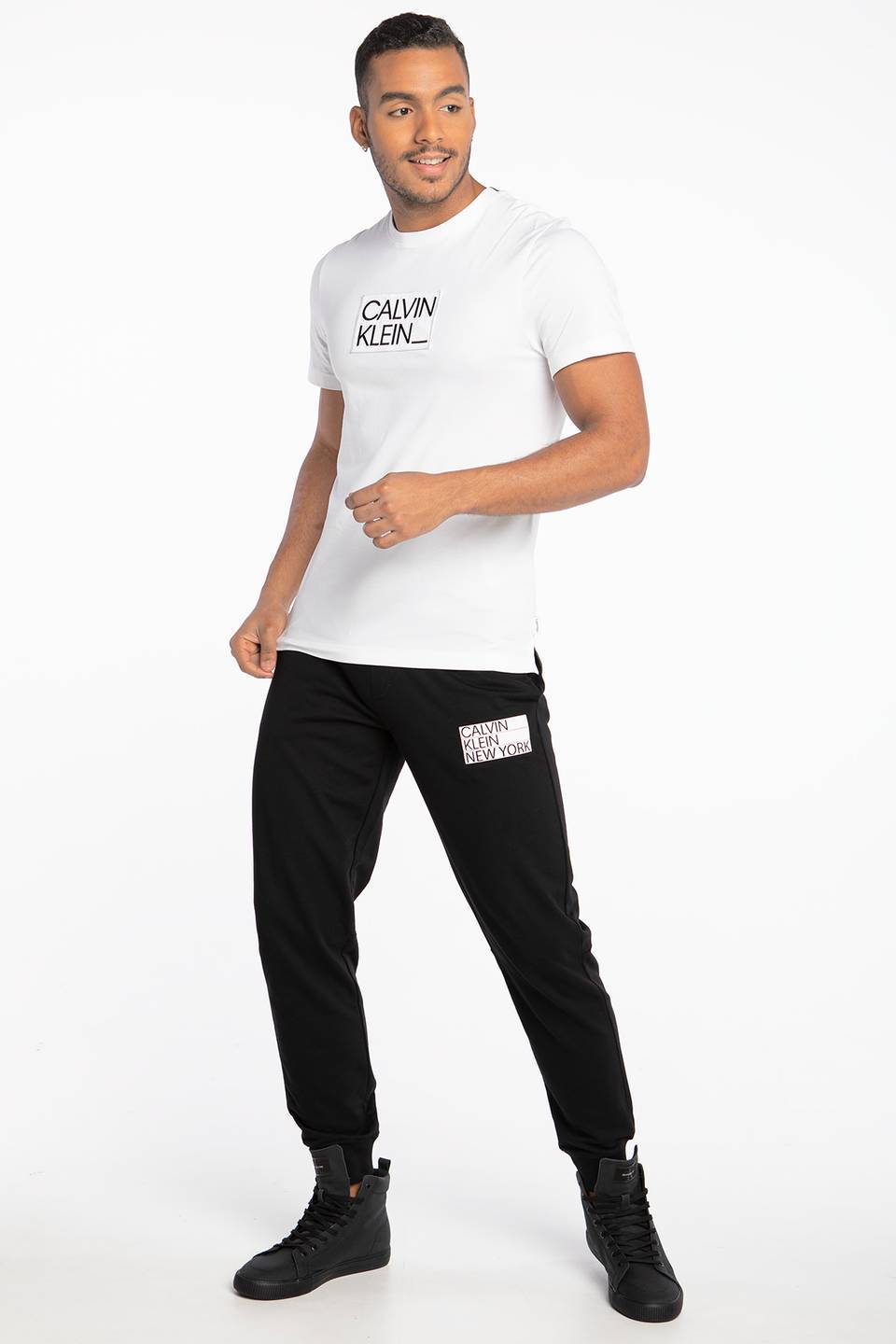 Spodnie Calvin Klein Jeans LIGHT WEIGHT LOGO SWEATPANT K10K107314BEH