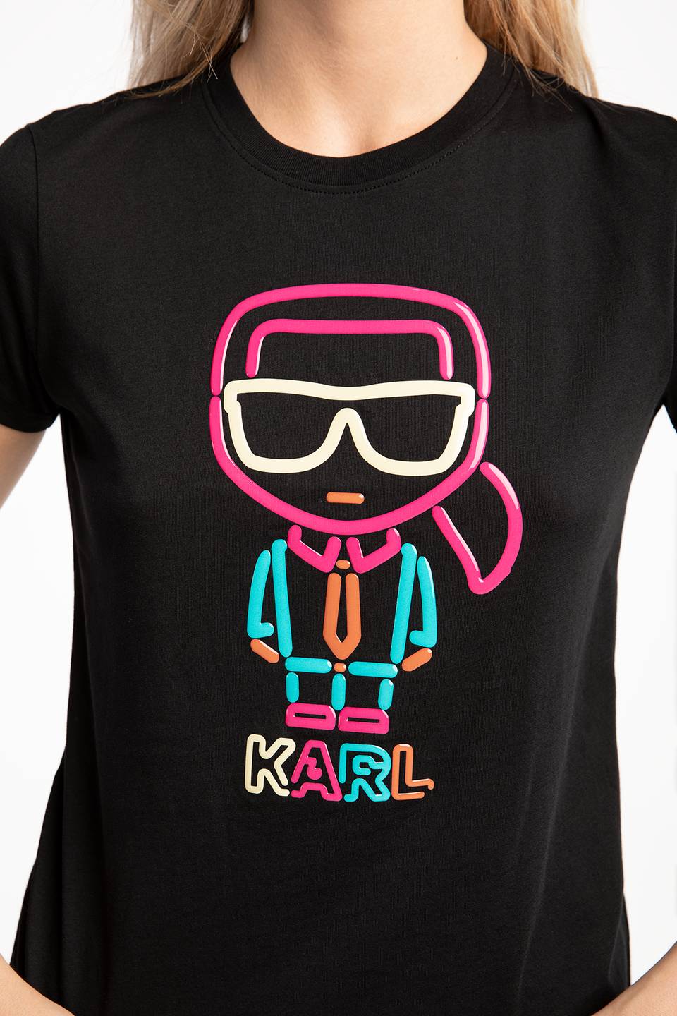 Koszulka Karl Lagerfeld JELLY KARL LOGO T-SHIRT 221W1702-999