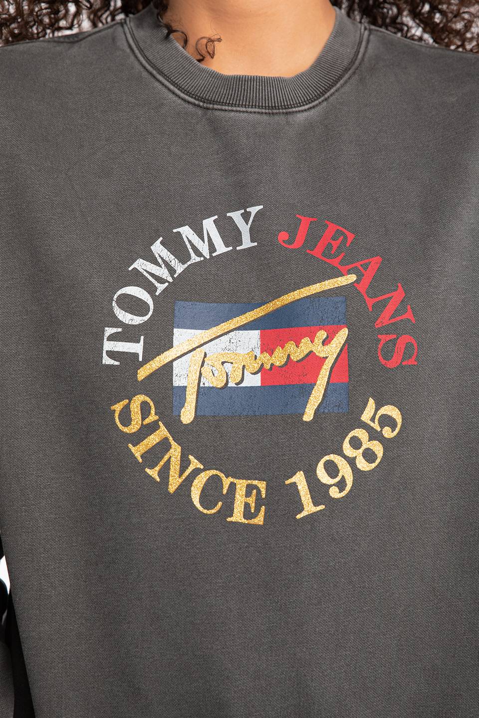 Bluza Tommy Jeans TJW LG LXD VINTAGE BRONZE2 CREW