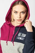 ALL STAR CROPPED HOODIE A03 ROSE MAROON MULTI